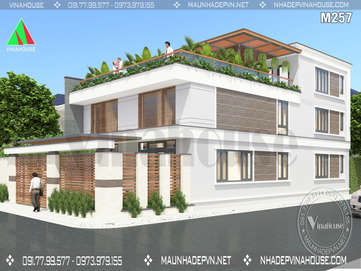 Nhà cấp 4 mái bằng có sân thượng