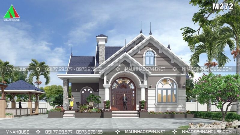 Phối cảnh 3D nhà cấp 4 mái Thái