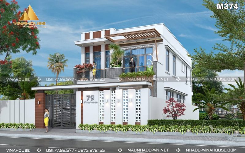 Tổng thể căn biệt thự đẹp sang trọng