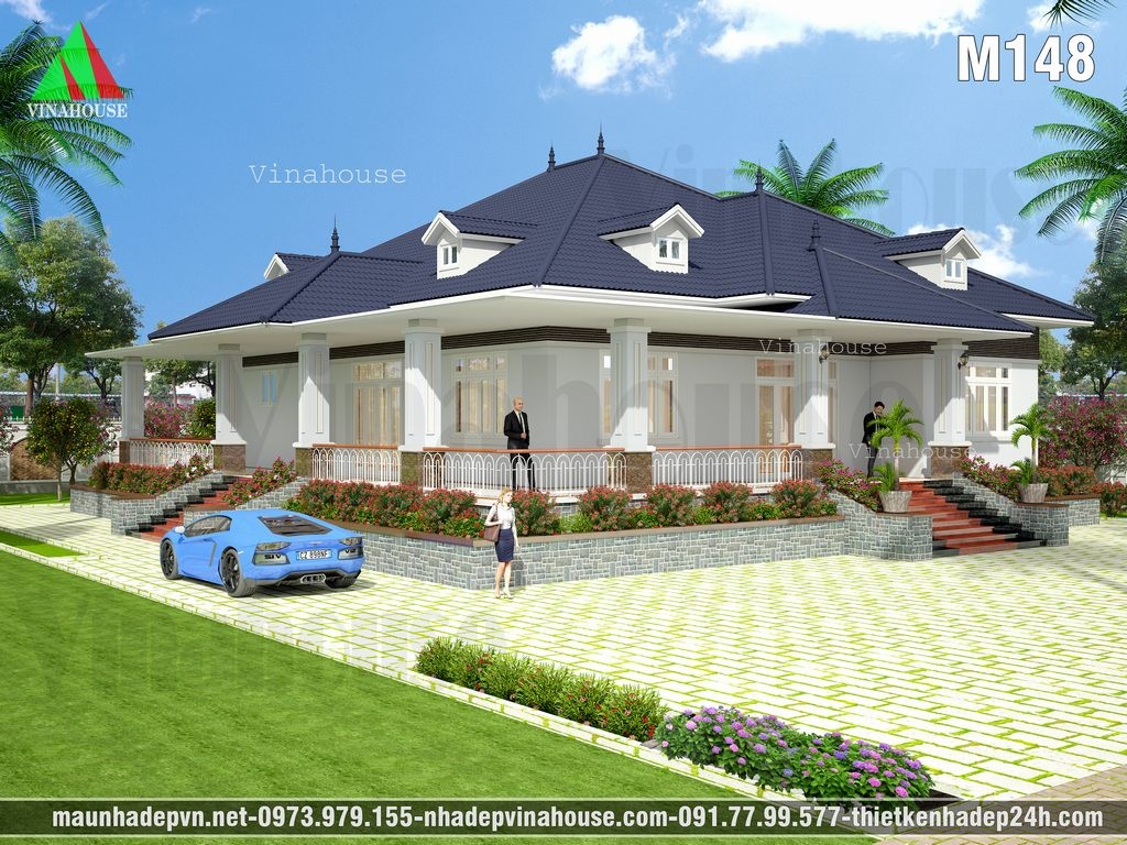 Thiết kế nhà M148 đơn giản nhưng rất ấn tượng