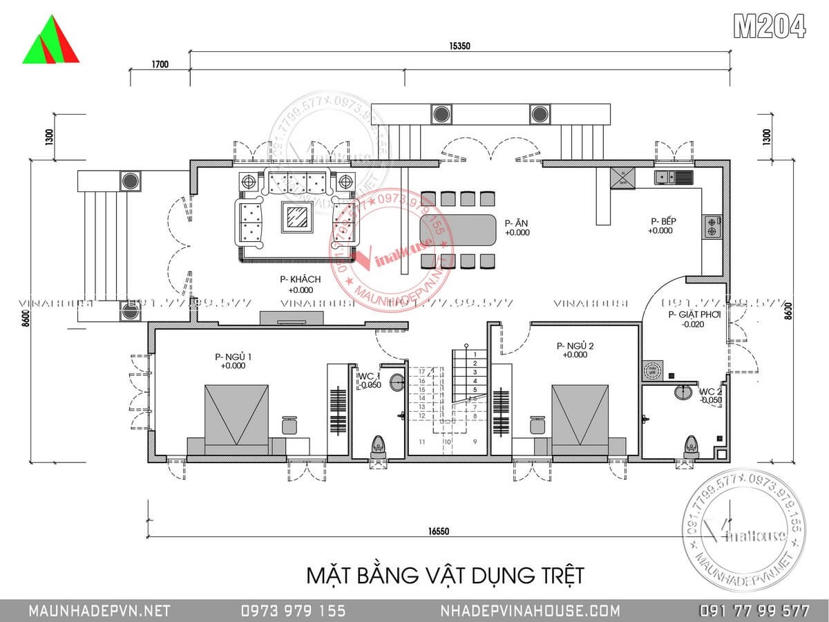 Bản vẽ tầng trệt của nhà