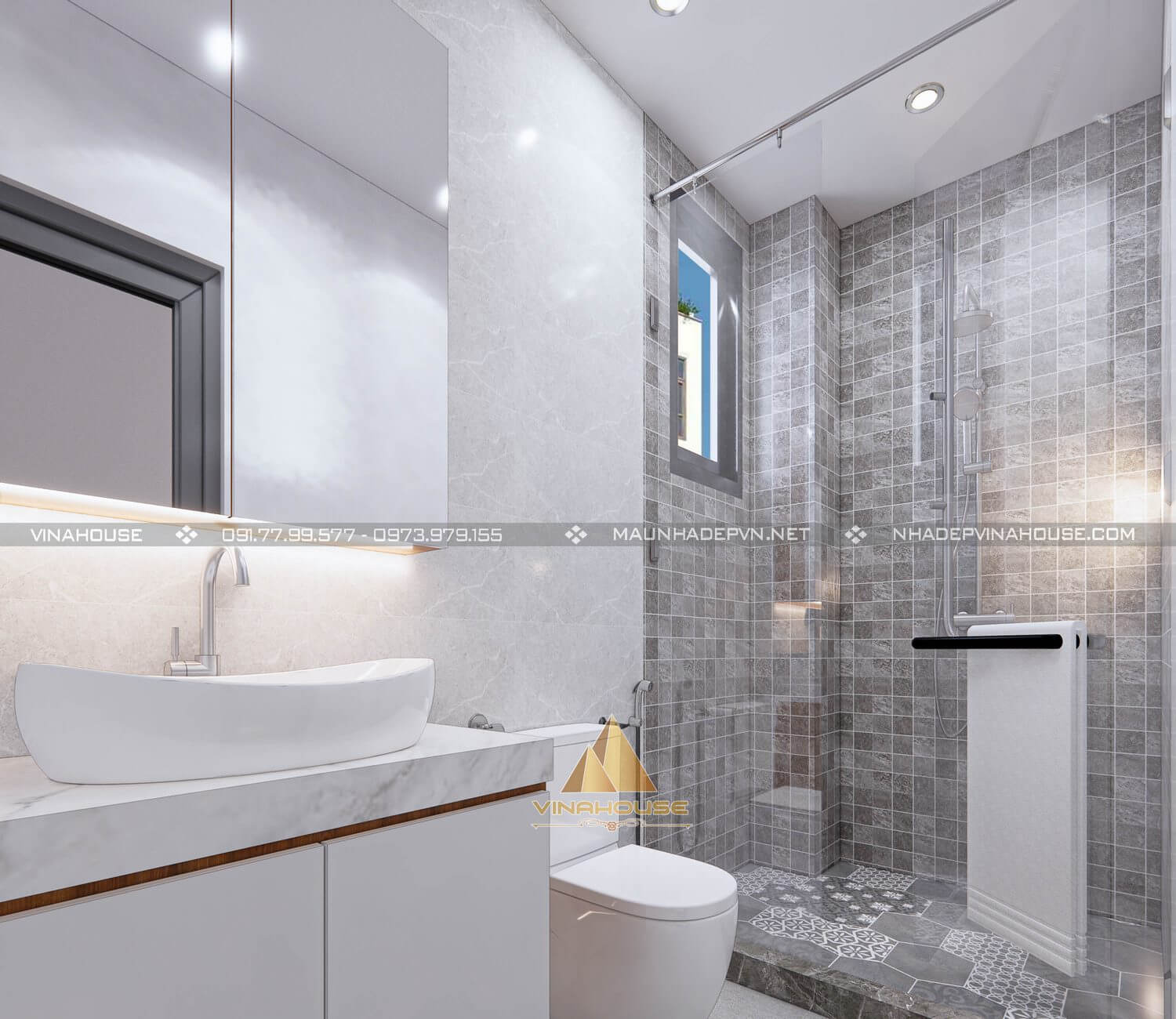 Thiết kế nội thất phòng tắm số 1