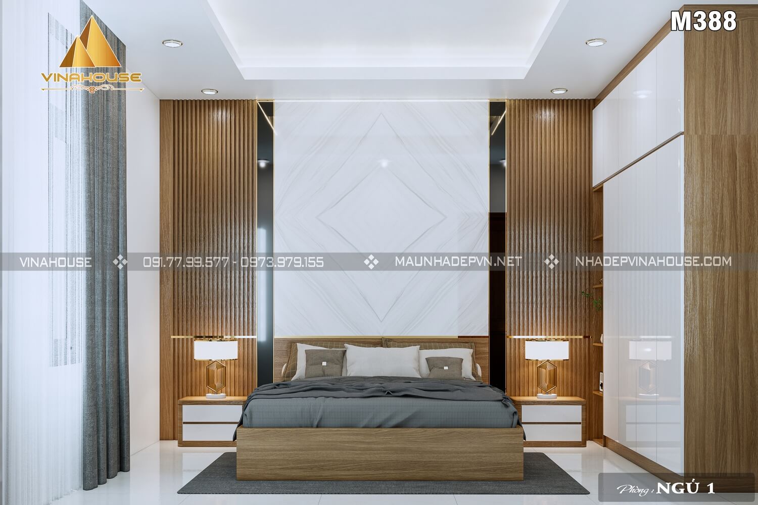 Phòng ngủ được trang trí đơn giản và sang trọng 