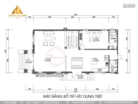 Mặt bằng tầng trệt