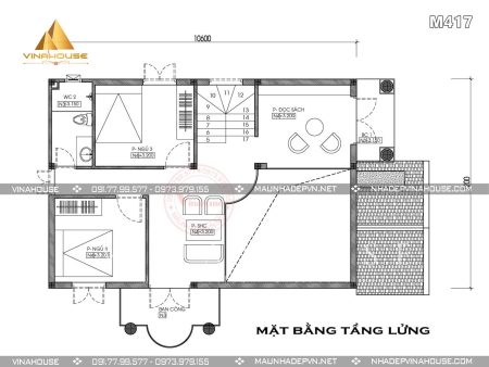 Mặt bằng tầng lửng M417