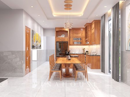 tủ bếp gỗ tự nhiên