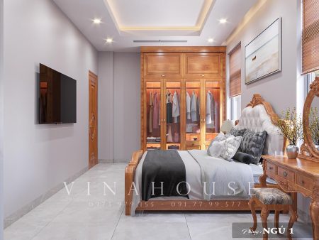 Phòng ngủ gỗ tự nhiên