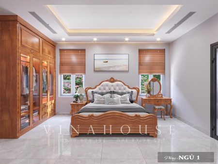 Phòng ngủ gỗ tự nhiên