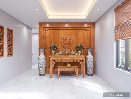 Phòng thờ gỗ tự nhiên