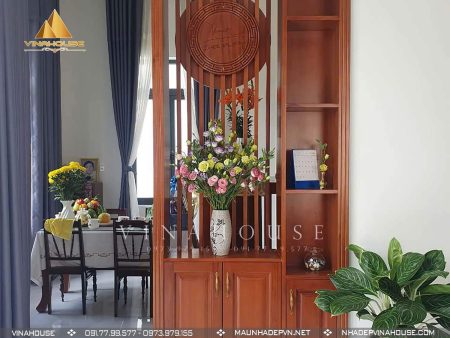 Vách ngăn phòng thờ gỗ tự nhiên