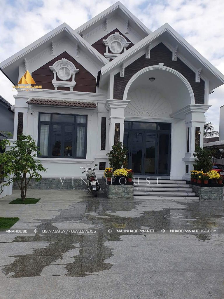 Nhà vườn cấp 4 mái thái thi công thực tế