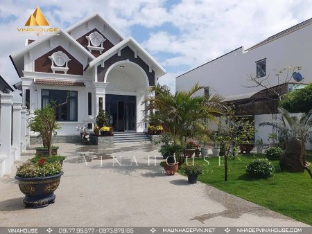 Nhà vườn cấp 4 mái thái thi công thực tế