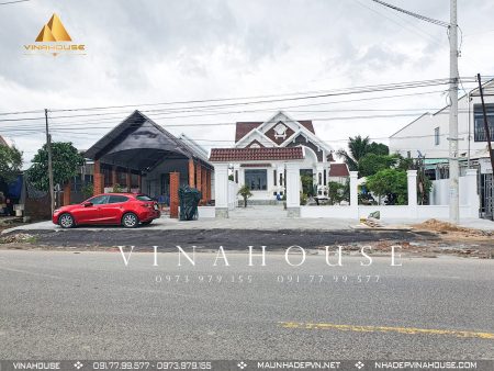 Cổng hàng rào nhà vườn cấp 4 mái thái