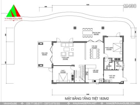 Mặt bằng tầng trệt