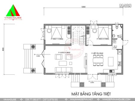Mặt bằng tầng trệt