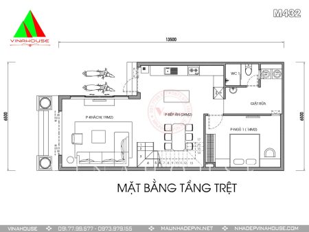 Mặt bằng tầng trệt