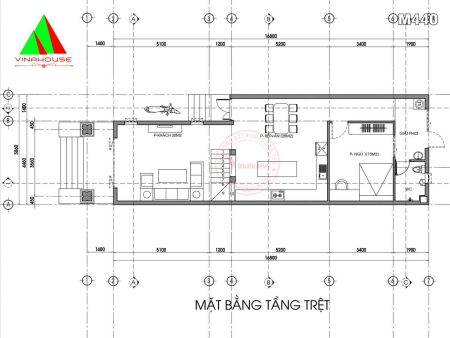 Mặt bằng tầng trệt