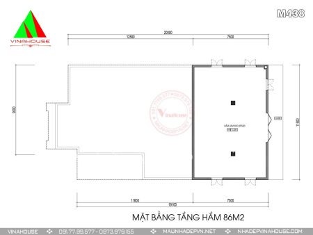 Mặt bằng tầng hầm