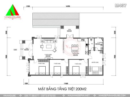 Mặt bằng tầng trệt