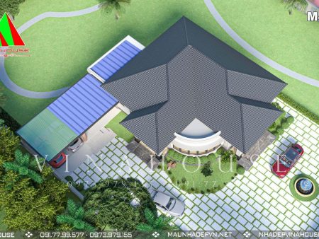 Nhà vườn cấp 4 mái nhật ở Củ Chi
