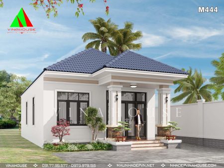 nhà cấp 4 mái nhật 100m2 có 3 phòng ngủ ở Kiên Giang M444