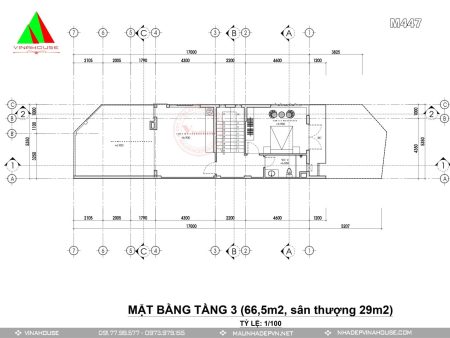 Mặt bằng tầng lầu (Tầng 3)