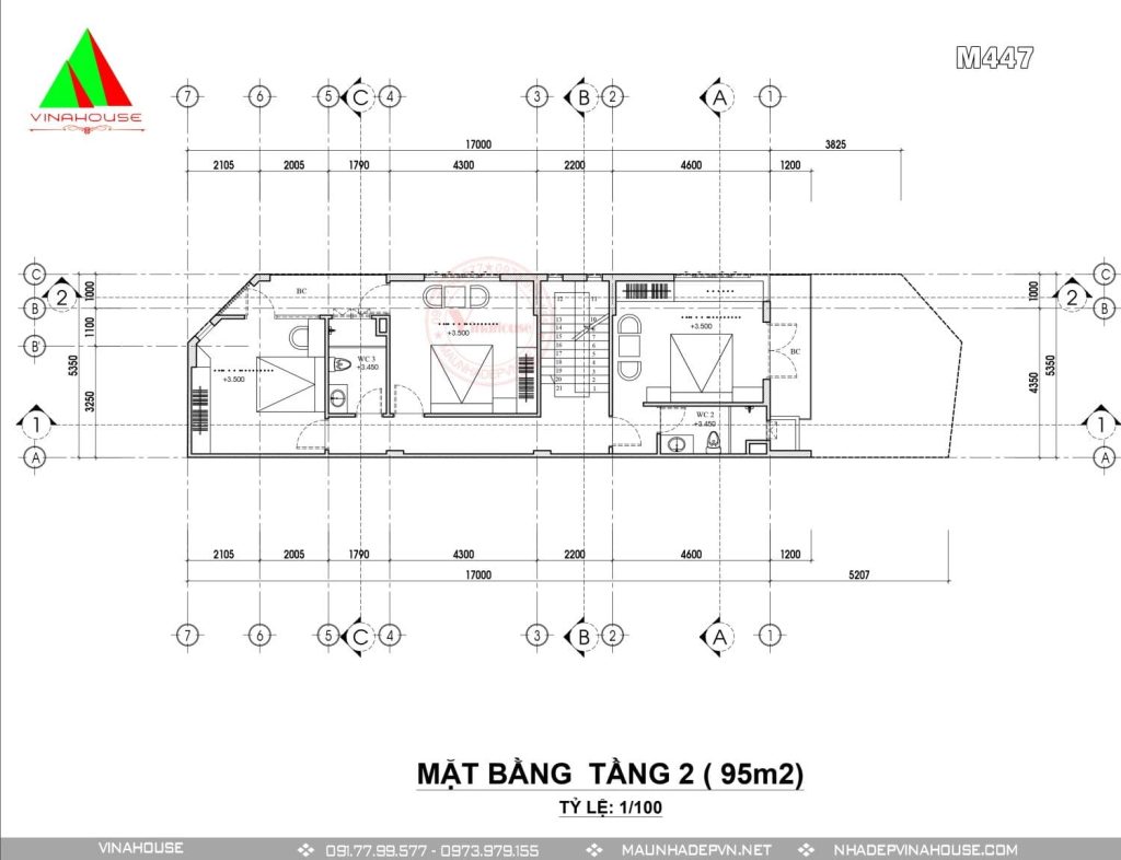 Mặt bằng tầng lầu (Tầng 2)