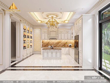 Bếp được thiết kế theo phong cách hoàng gia
