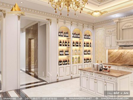 Bếp được thiết kế theo phong cách hoàng gia