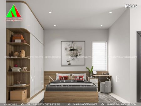 Phòng ngủ đơn giản nhưng đầy đủ tiện nghi