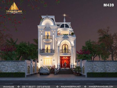 Biệt thự tân cổ điển 3 tầng 1 tum 10x15 ở Bình Dương