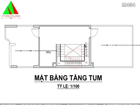 Mặt bằng tầng tum