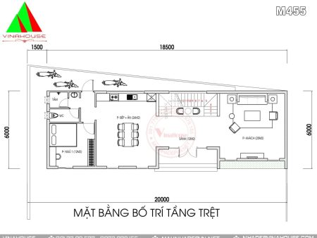 Mặt bằng tầng trệt