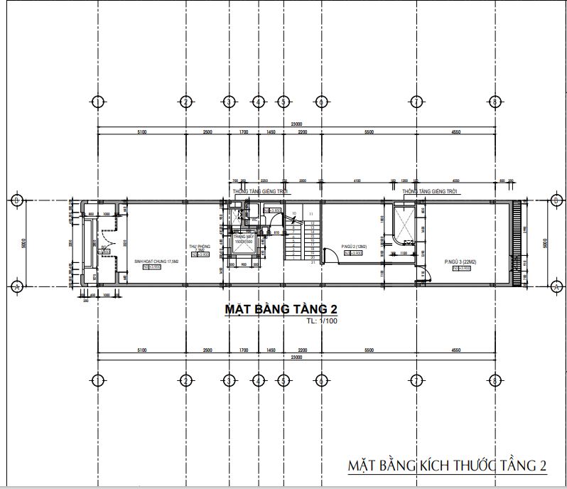 Mặt bằng tầng 2 bao gồm diện tích sàn nhà và ban công.