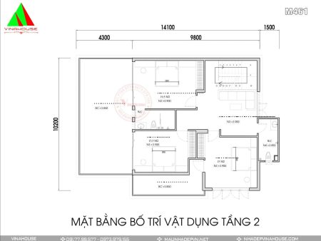 Mặt bằng tầng 2