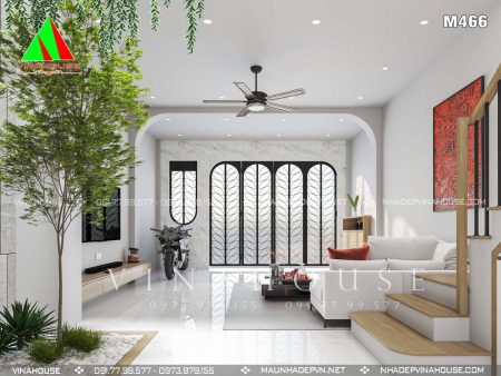 Nội thất phòng khách hiện đại của nhà M466
