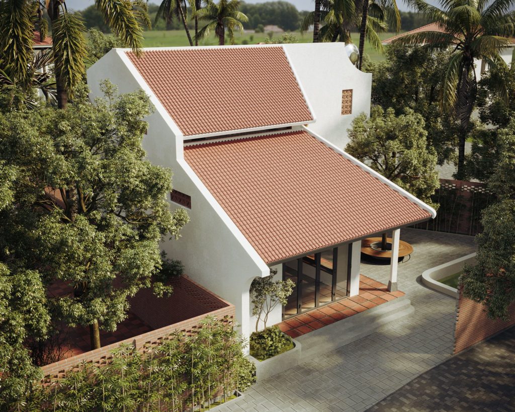 Nhà mái dốc truyền thống