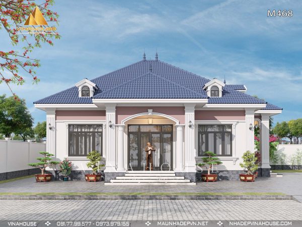 biệt thự mái Nhật tiện nghi tối giản tại Ninh Bình M468
