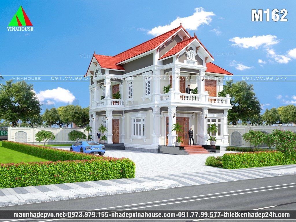 bi%E1%BB%87t th%E1%BB%B1 2 t%E1%BA%A7ng - Biệt thự 2 tầng mái thái cổ điển 9×17 ở Bình Thuận M162