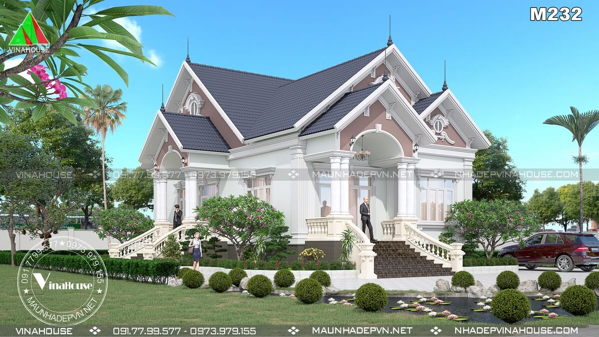Thiết kế biệt thự vườn 1 tầng