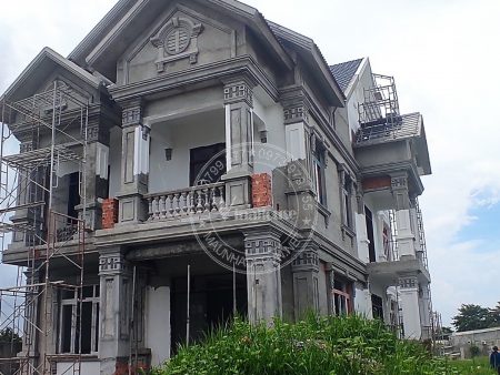 thi công trọn gói biệt thự 2 tầng tân cổ điển mái thái ở Long An M274