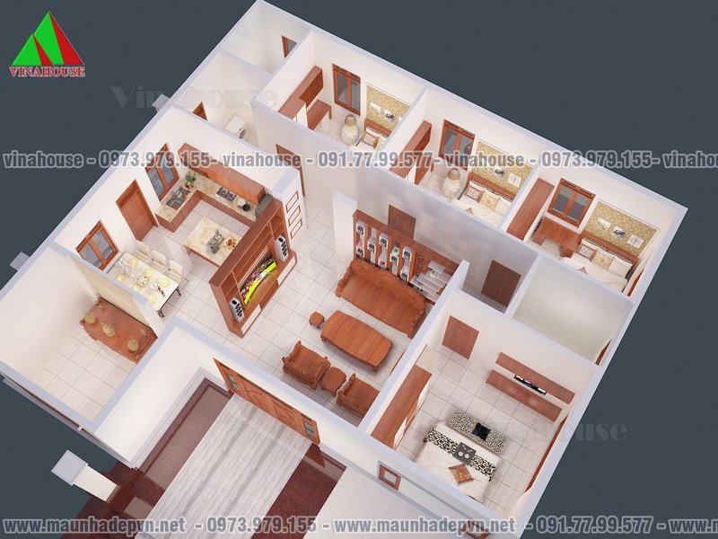 Top 10 mẫu nhà 1 tầng 4 phòng ngủ 150m2 đẹp khiến bao gia chủ mê mẩn   Kiến trúc Angcovat