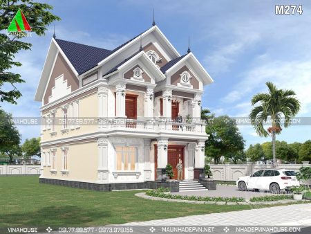 Thiết kế biệt thự tân cổ điển 4 phòng ngủ