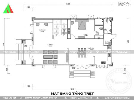 Mặt bằng tầng trệt M274