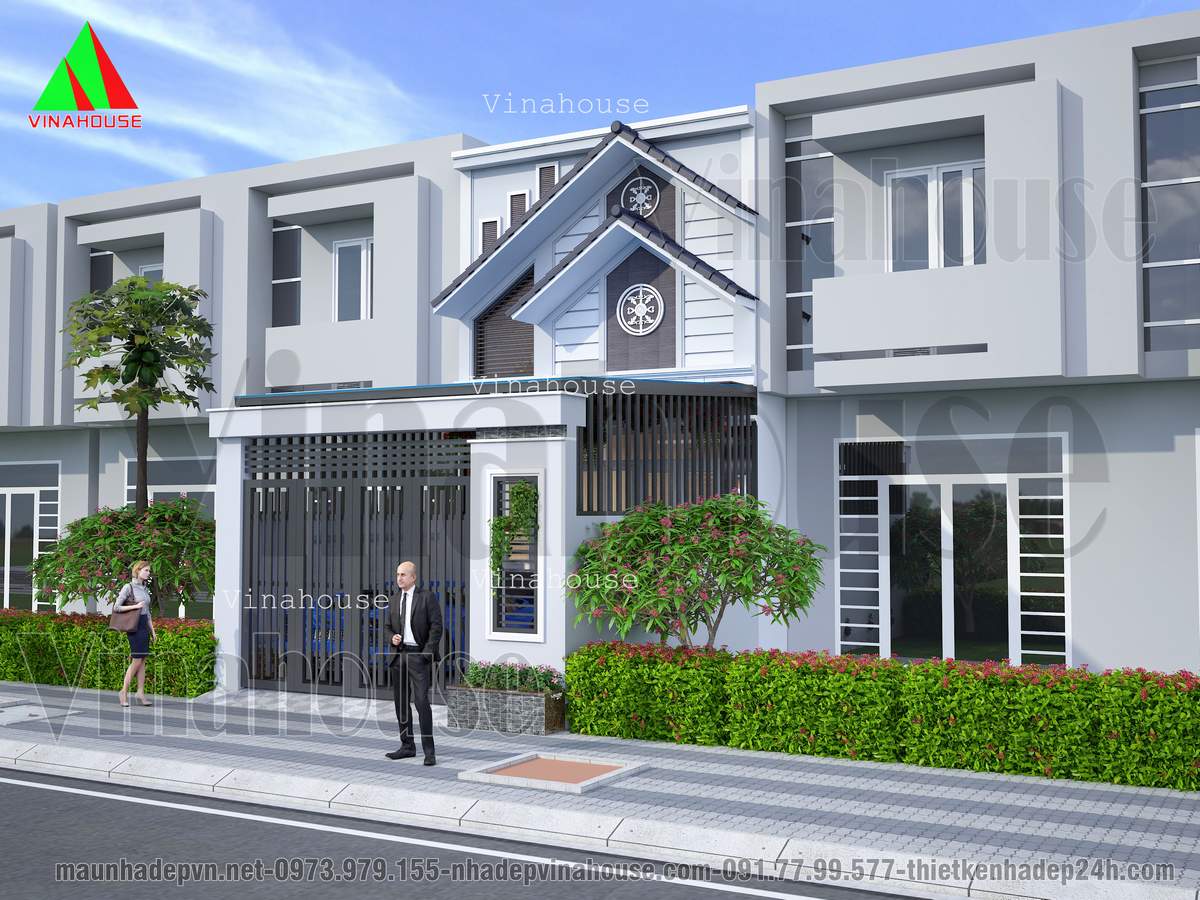 Hình ảnh tổng thể nhà phố cấp 4 gác lửng mặt tiền đẹp Hình ảnh tổng thể nhà phố cấp 4 gác lửng mặt tiền đẹp