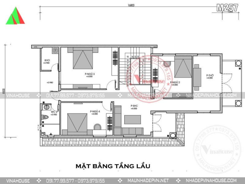 Mặt bằng tầng lầu M257