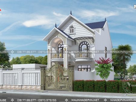Thiết kế biệt thự 2 tầng ở Biên Hòa M341
