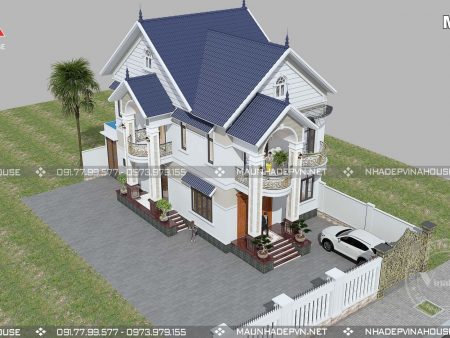 Thiết kế biệt thự 2 tầng ở Biên Hòa M341