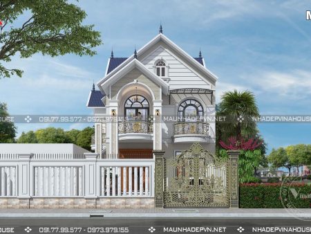 Thiết kế biệt thự 2 tầng ở Biên Hòa M341