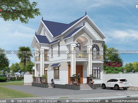 Thiết kế biệt thự 2 tầng ở Biên Hòa M341